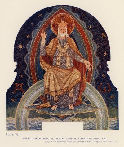 Mosaikdekoration, St Albans Kirche, Streatham Park, London von English School