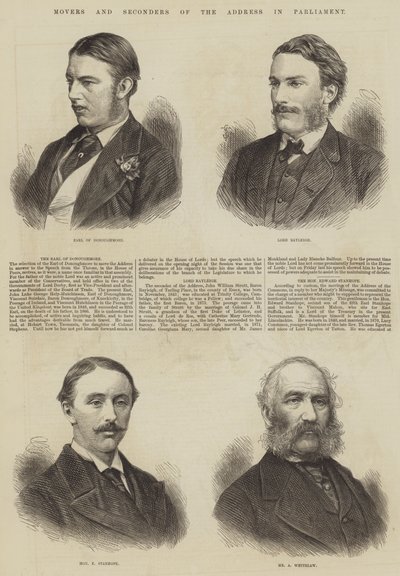 Antragsteller und Unterstützer der Adresse im Parlament (Stich) von English School