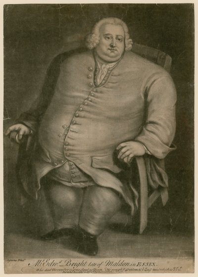 Mr. Edward Bright, verstorben in Maldon, Essex, gestorben am 10. November 1750, im Alter von 29 Jahren von English School