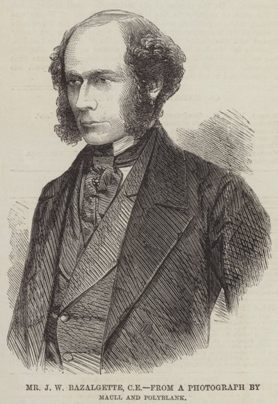 Mr. J. W. Bazalgette, CE (Gravur) von English School