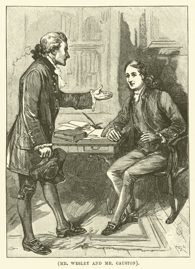 Herr Wesley und Herr Causton (Gravur) von English School
