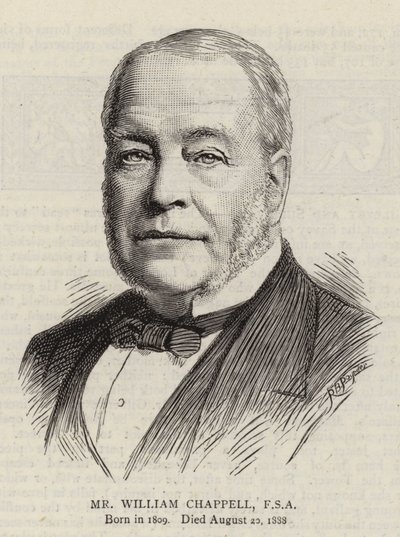 Herr William Chappell, FSA (Gravur) von English School