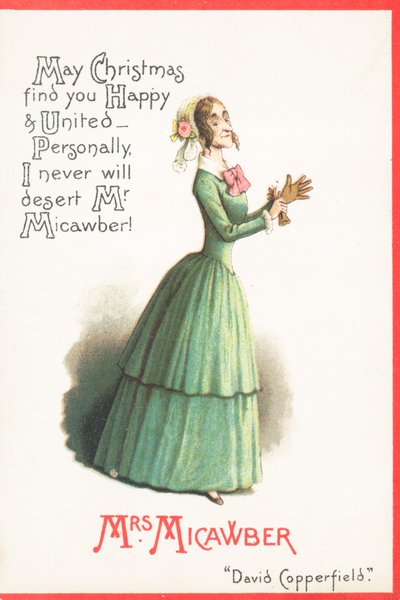 Mrs. Micawber, Weihnachtskarte von English School