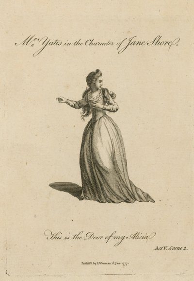 Mrs. Yates als Jane Shore von English School