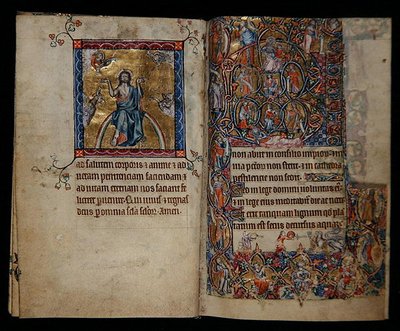Ms 1-2005, ff.8v-9r: Christus im Gericht und der Baum Jesse, aus dem Macclesfield Psalter, Gebrauch von Sarum, Ostanglien, ca. 1330 von English School