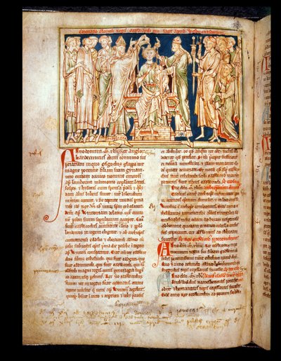 Ms 6712 (A.6.89) fol.115v Eduard der Bekenner (1004-66), Miniatur aus Flores Historiarum, von Matthew Paris, 1250-52 von English School