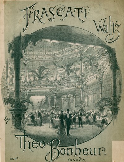 Musikalische Partitur für Frascati-Walzer von Theo Bonheur von English School