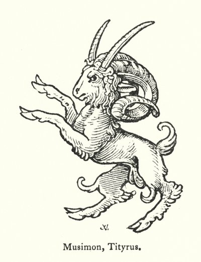 Musimon, Tityrus (Gravur) von English School