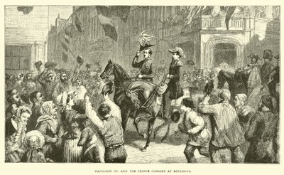 Napoleon III. und der Prinzgemahl in Boulogne von English School