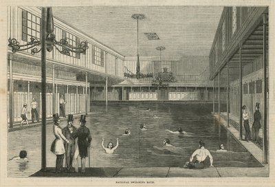 Nationales Schwimmbad (Gravur) von English School