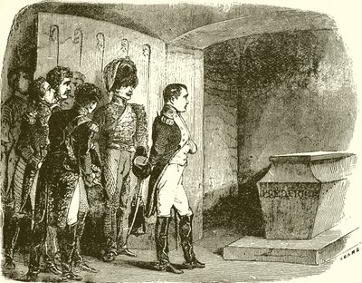 Napoleon am Grab von Friedrich dem Großen von English School
