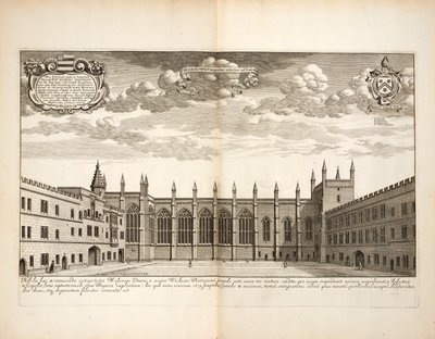 New College, Tafel 20 aus Oxonia Illustrata von David Loggon, Oxford 1675 von English School