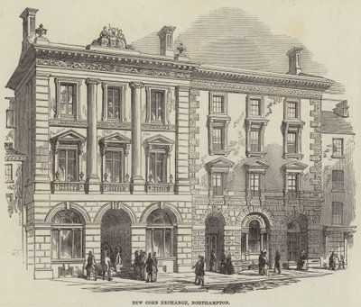 Neue Kornbörse, Northampton (Stich) von English School