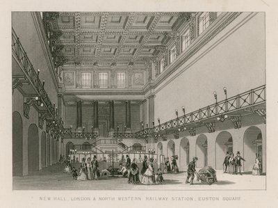 Neue Halle, London und North Western Railway Station, Euston Square, London von English School