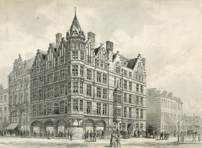 Neue Räumlichkeiten für die Vereinigung zur Förderung des allgemeinen Wohlergehens der Blinden, Tottenham Court Road, London von English School