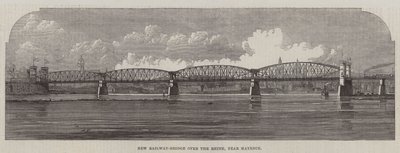 Neue Eisenbahnbrücke über den Rhein, in der Nähe von Mainz von English School