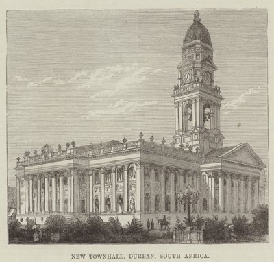 Neues Rathaus, Durban, Südafrika (Stich) von English School