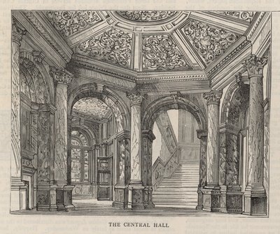 Neubau des Constitutional Club in der Northumberland Avenue: Die zentrale Halle von English School