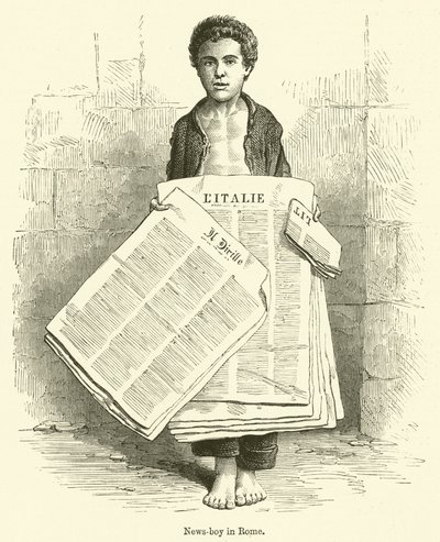 Zeitungsjunge in Rom von English School