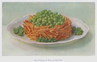 Kartoffelnest mit Erbsen von English School