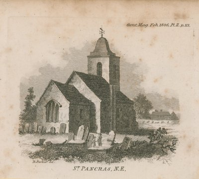 Nordostansicht der Kirche von St. Pancras von English School