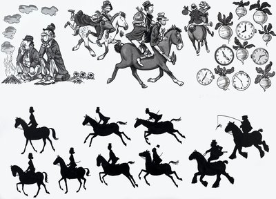 Illustration eines Kinderreims von English School