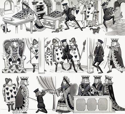 Kinderreim-Illustration: Herz-Königin von English School