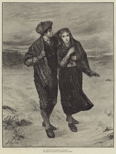 Oh! wärst du im kalten Sturm, auf jener Wiese (Stich) von English School