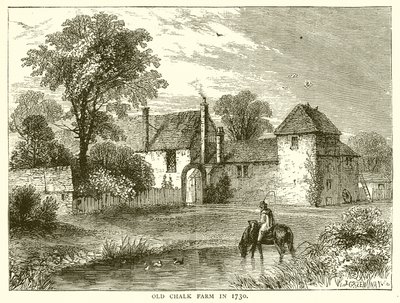 Old Chalk Farm im Jahr 1730 von English School
