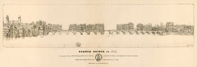 Alte London Bridge, 1627 von English School