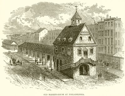Alter Marktplatz in Philadelphia von English School