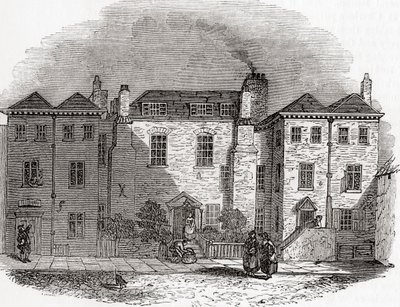 Oliver Cromwells Haus, Clerkenwell Close, London, England, aus Old England: A Pictorial Museum, veröffentlicht 1847 von English School