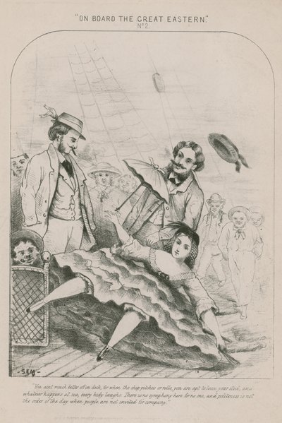 An Bord der Great Eastern; Spaziergang auf dem Deck von English School