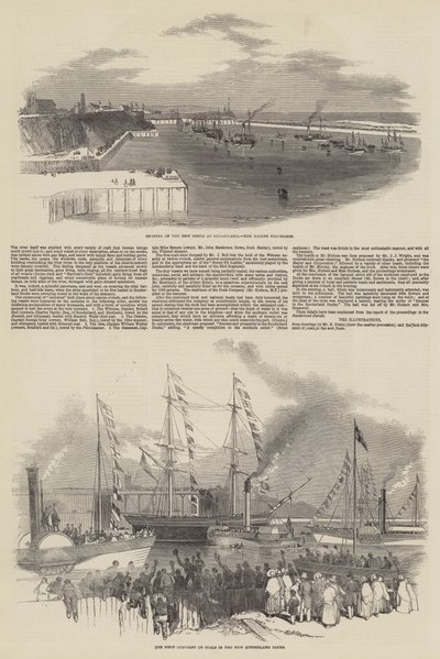 Eröffnung der neuen Docks in Sunderland von English School