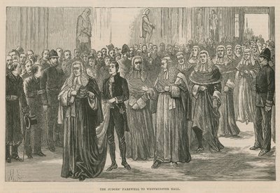 Eröffnung der königlichen Gerichtshöfe: Der Abschied der Richter von der Westminster Hall von English School