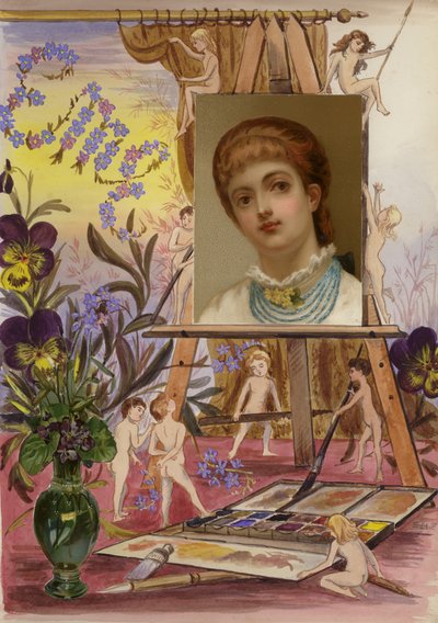 Seite aus einem spätviktorianischen Sammelalbum von English School