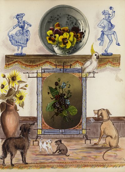 Seite aus einem spätviktorianischen Sammelalbum von English School