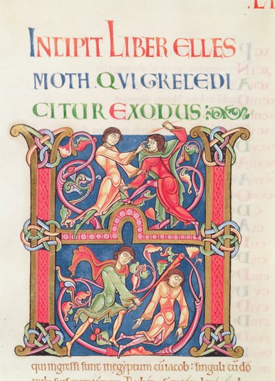 Seite aus der Winchester-Bibel, ca. 1150-80 von English School