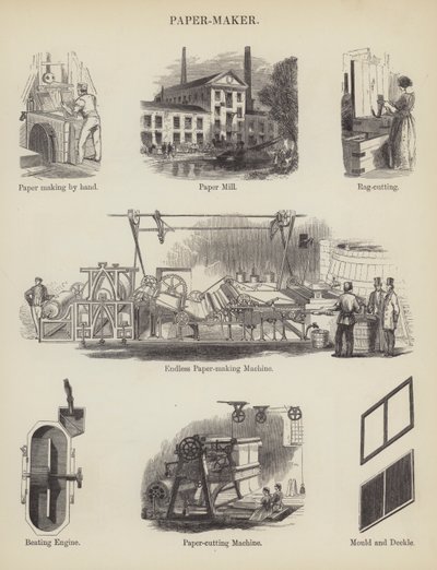 Papiermacher (Gravur) von English School
