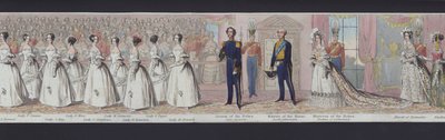 Teil des Panoramas der Hochzeit von Königin Victoria, ca. 1840 von English School