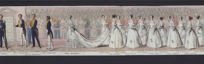 Teil des Panoramas der Hochzeit von Königin Victoria, ca. 1840 von English School