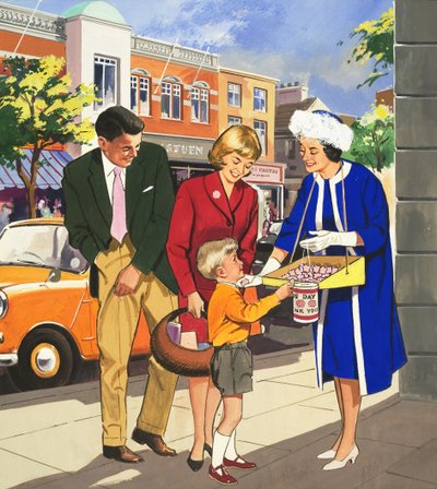 Der Fahnenverkäufer von English School