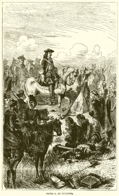 Peter I bei Pultowa von English School