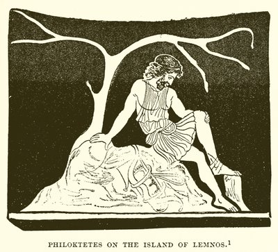 Philoktetes auf der Insel Lemnos von English School