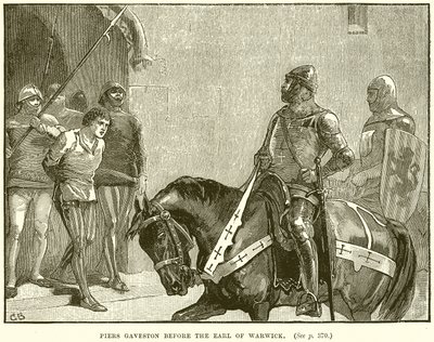 Piers Gaveston vor dem Earl of Warwick von English School