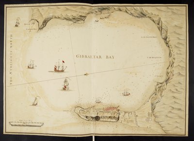 Plan von Gibraltar, Fünf Pläne der Bucht und Festung von Gibraltar von English School