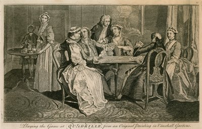 Das Spiel Quadrille nach dem Originalgemälde in den Vauxhall-Gärten, London von English School