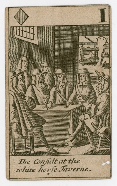 Popish Plot Spielkarte von English School