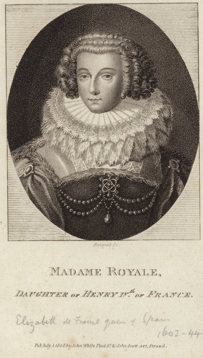 Porträt von Elisabeth von Frankreich von English School