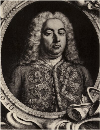 Porträt von Georg Friedrich Händel von English School